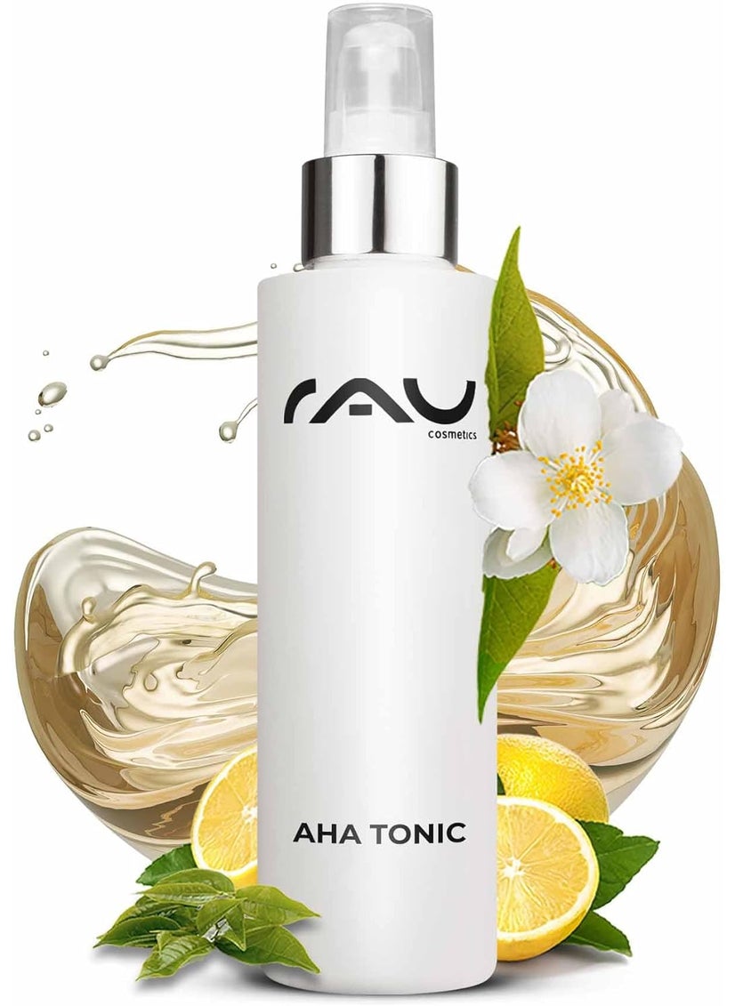 rau cosmetics RAU AHA Tonic 68 oz  Refreshing Facial Toner with White Tea and 3 Fruit acids AHA  AntiAging Toner  Pimple  Blemish Removal  exfoliating Glow Toner 