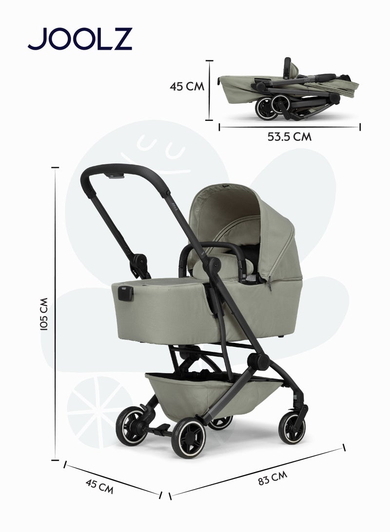 JOOLZ AER+ Lightweight Compact Travel Stroller – One-Hand Quick Fold, XXL Sun Hood, Adjustable Recline, Ultra Durable, Comfortable & Travel-Friendly – Supports Up to 50 lbs – Sage Green - Image 5