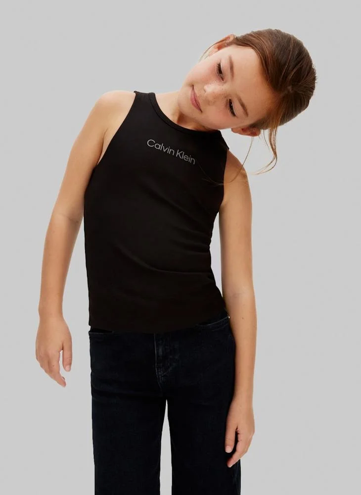 Calvin Klein Jeans Ck Black Punto Milano Cutout Top for Women | Best Price UAE