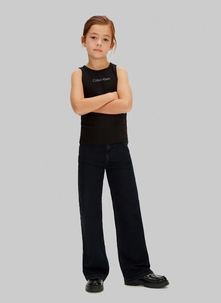 Calvin Klein Jeans Ck Black Punto Milano Cutout Top for Women | Best Price UAE