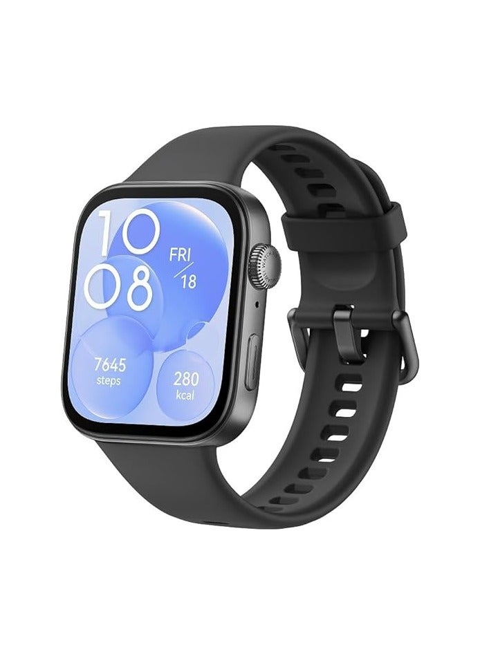 WATCH FIT 3 Smartwatch, 1.82" AMOLED Display, Ultra-Slim Design, All-Round Fitness Management, Comprehensive Health Management, Durable Battery Life, Compatible with iOS & Android, Black - Image 1