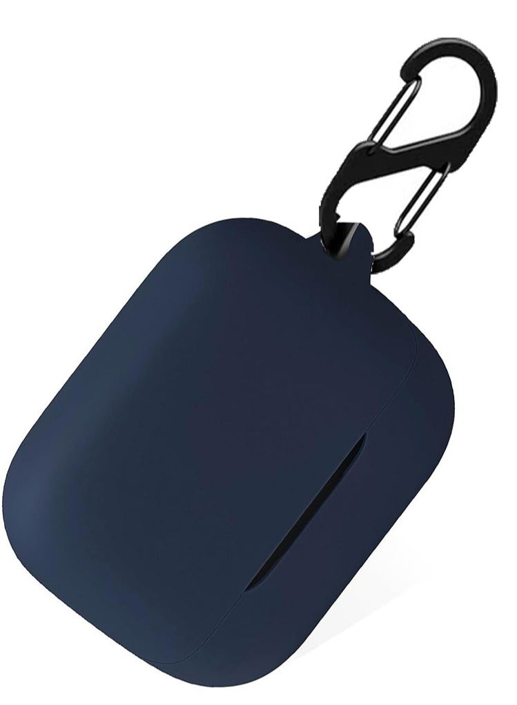 Silicone Case for Anker Soundcore K20i, Protective Cover with Carabiner (Blue)  - Image 1