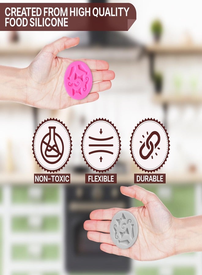 VIKROM 2 Pcs Bow Tie Chocolate Mold - Bow Tie Silicone Mold for Chocolate, Great for Cake & Cupcake Decoration, 2" Diameter Pop Molds for Birthday Candy Baking, Easy to Use and Clean, Dishwasher Safe - Image 3