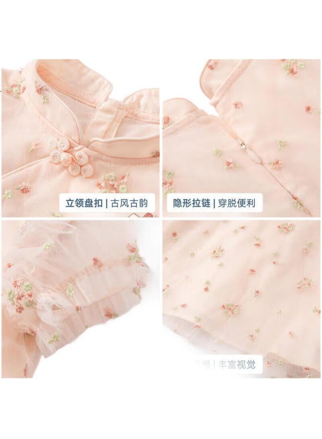 Dave & Bella Hellokitty Collaboration Girls' Summer Dress, Baby Hanfu, Infant Skirt - Image 2