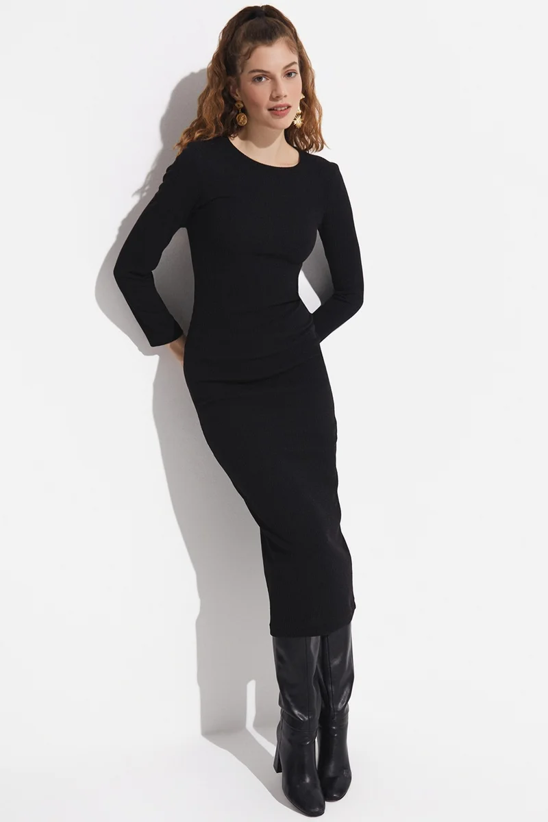 JUNE Ribbed Knit Dress