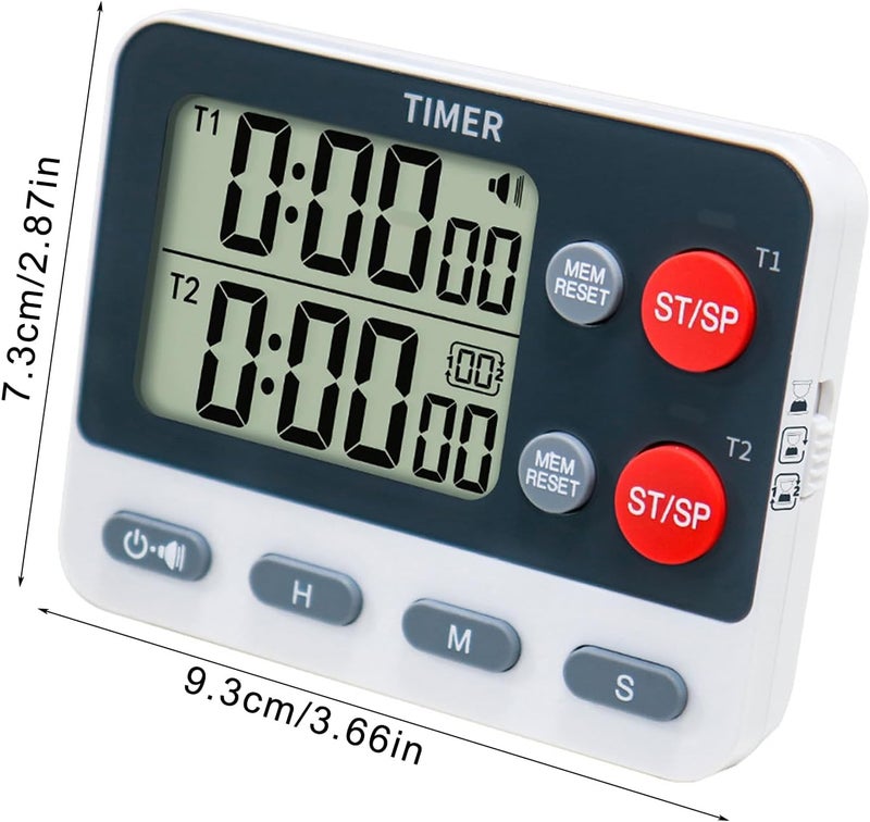Cooking Timer Texture Efficient Time Management with Double Channel Present for Cooking Enthusiasts Fitness Timer - Image 5