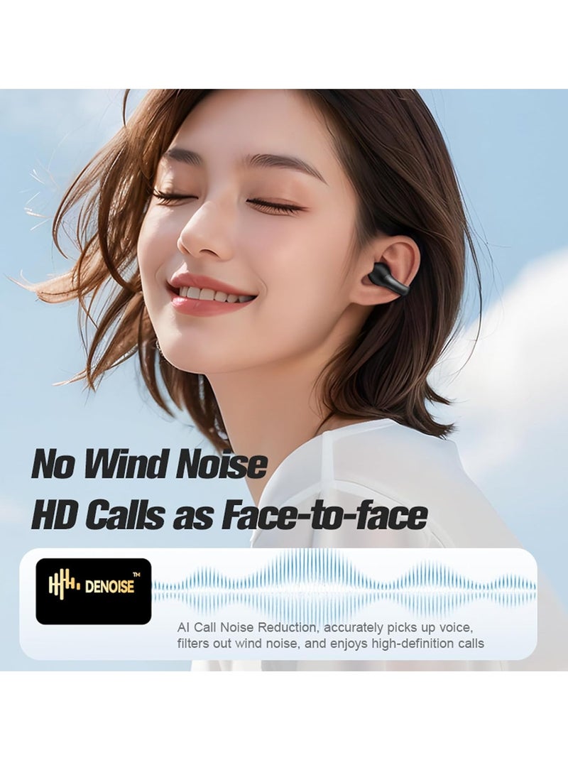 caijin M67 Wireless Headphones,Bluetooth 5.49 Headphones Sports,Air Bone Conduction Earphones ,Stereo Ear Buds, Noise Cancelling Mic, IPX7 Waterproof Headset for Workout/Running - Image 5