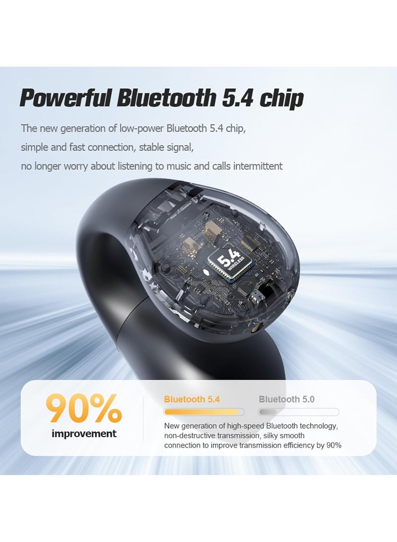 caijin M67 Wireless Headphones,Bluetooth 5.49 Headphones Sports,Air Bone Conduction Earphones ,Stereo Ear Buds, Noise Cancelling Mic, IPX7 Waterproof Headset for Workout/Running - Image 3