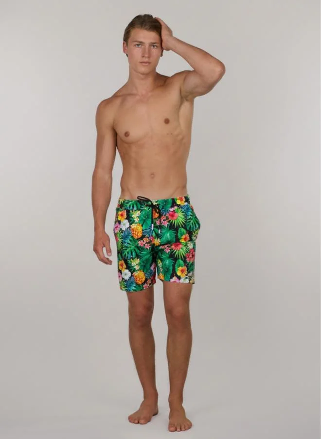 جاست نيتشر شورت سباحة رجالي بتصميم الطبيعة الاستوائية