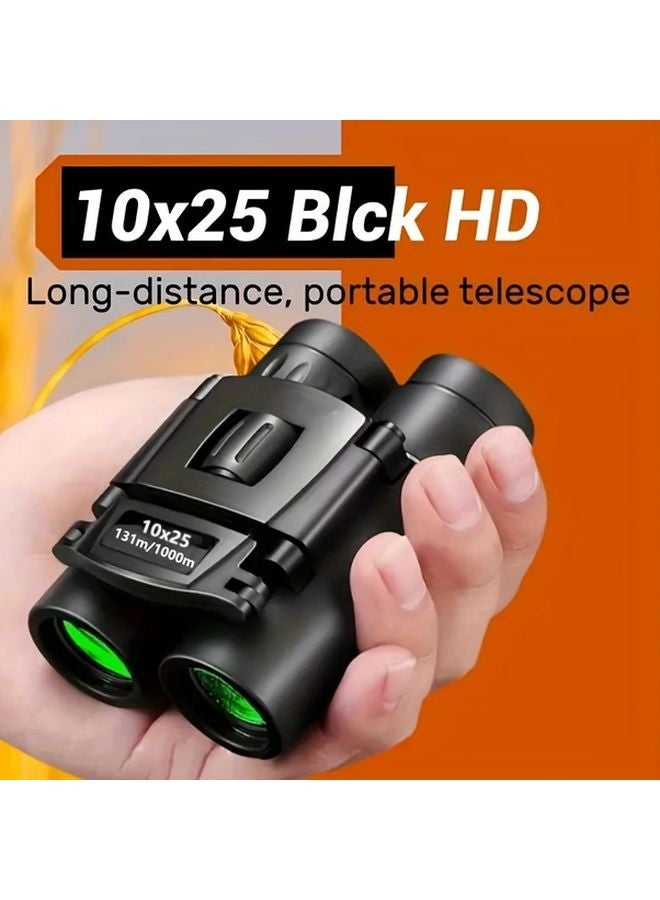 Black 10x25mm Binoculars Outdoor High Definition Lightweight Portable For Camping Hiking Concerts Sports - Image 1
