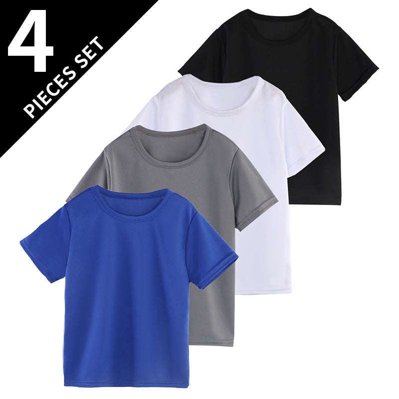 4-Piece Children'S Quick-Drying Long-Sleeved T-Shirt Boys Sports Top Girls Casual All-Match Single Break - Image 5