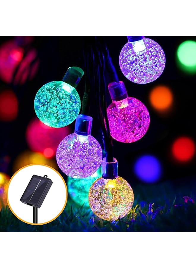The Bros Outdoor Solar Ball Lights,50LED 31Ft/0.95 inch Solar Garden Lights,8 Mode Indoor/Outdoor String Lights,upgrade solar panels,Decorative Lights for Garden Wedding Patio Christmas(Multi-Color) - Image 1