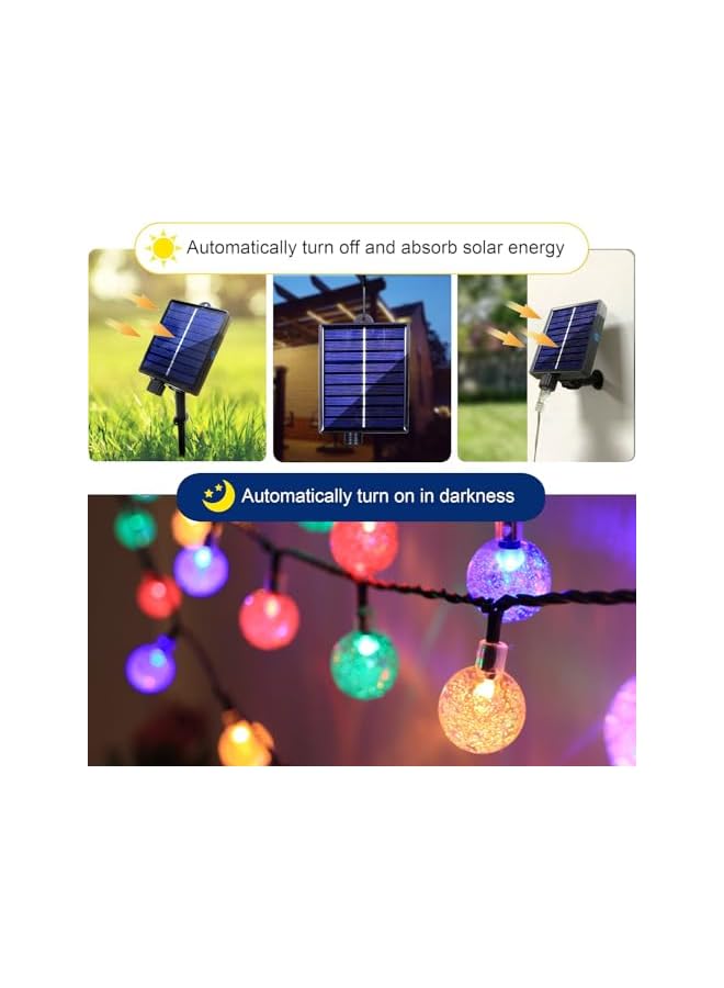 The Bros Outdoor Solar Ball Lights,50LED 31Ft/0.95 inch Solar Garden Lights,8 Mode Indoor/Outdoor String Lights,upgrade solar panels,Decorative Lights for Garden Wedding Patio Christmas(Multi-Color) - Image 3