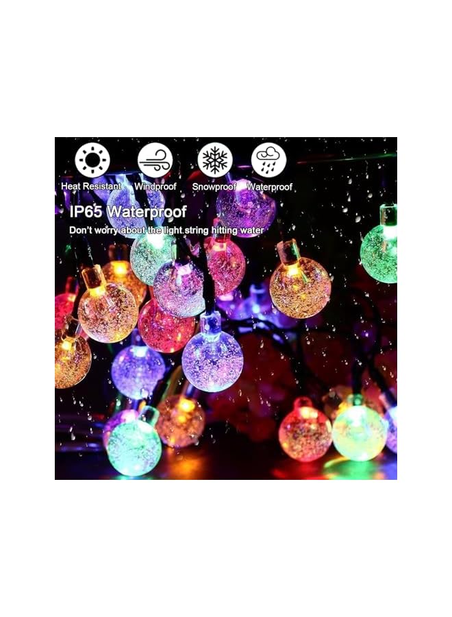The Bros Outdoor Solar Ball Lights,50LED 31Ft/0.95 inch Solar Garden Lights,8 Mode Indoor/Outdoor String Lights,upgrade solar panels,Decorative Lights for Garden Wedding Patio Christmas(Multi-Color) - Image 5