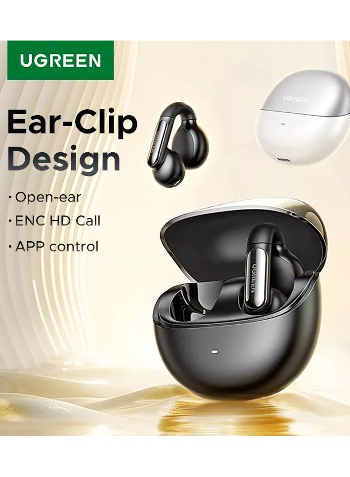يوجرين إيكو سماعات أذن UGREEN HiTune S5 TWS لاسلكية بلوتوث 5.4 مع خطاف أذن رياضية باللون الأسود - Image 1