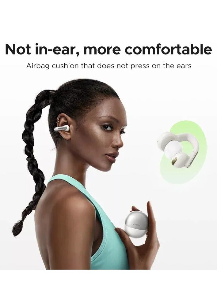 يوجرين إيكو سماعات أذن UGREEN HiTune S5 TWS لاسلكية بلوتوث 5.4 مع خطاف أذن رياضية باللون الأسود - Image 4