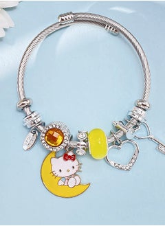 Sanrio Sanrio series Hello Kitty adjustable creative bead combination bracelet bracelet, classic cartoon design jewelry, suitable for girls of all ages  - Image 1