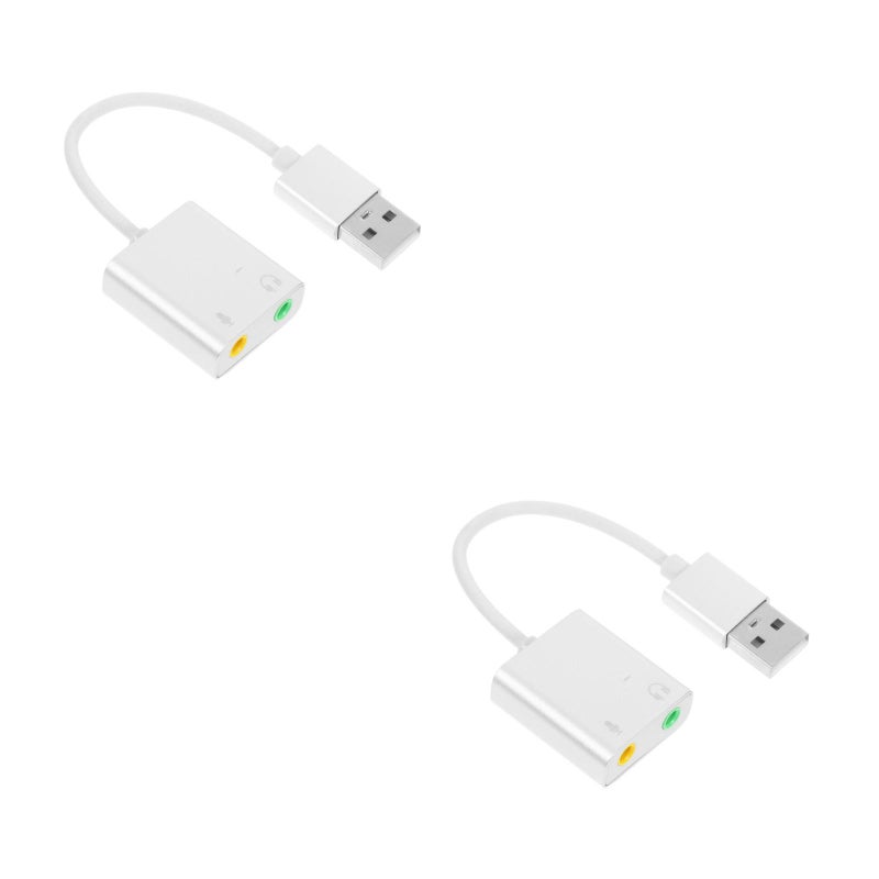 📱 محول بطاقة صوت USB للكمبيوتر لفصل الميكروفون وسماعة الرأس مع صوت واضح - Image 1