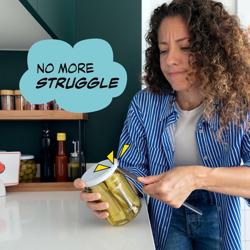 Houseify POPDATJAR Under Cabinet Jar Opener - Stainless Steel Lid Opener For Seniors With Arthritis & Weak Hands - Ideal for Any Size Lid - Easy, One-Handed Kitchen Gadgets & Elderly Must Haves - Image 3