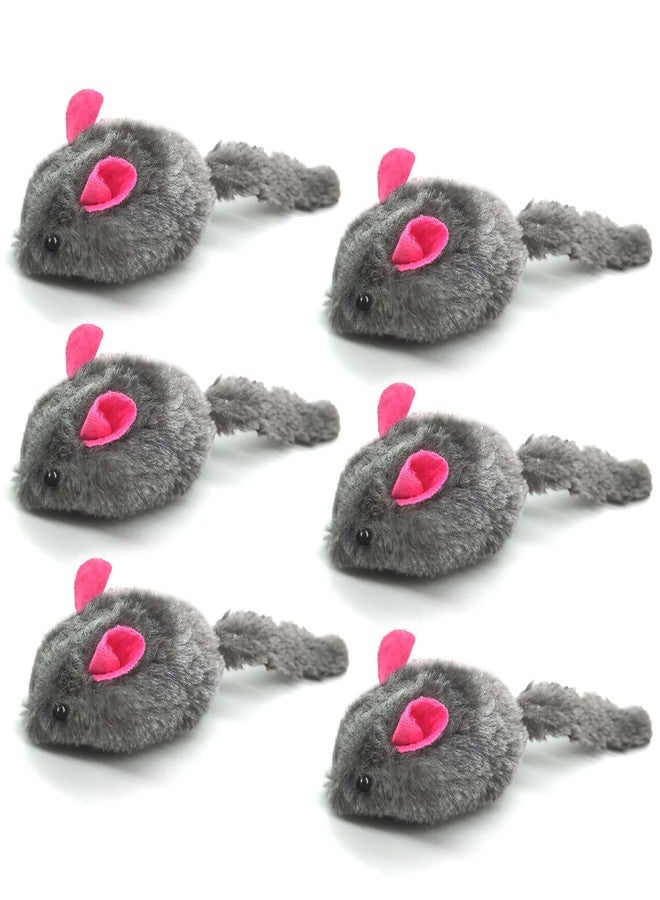 SunGrow Squeaky Plush Hamsters for Cats, Tug Squeaker Chews for Kittens' Interactive Fun, Hide and Seek Activity, Soft Stuffed Fetch for Ferrets, Dark Brown, 6 Pcs per Pack - Image 2