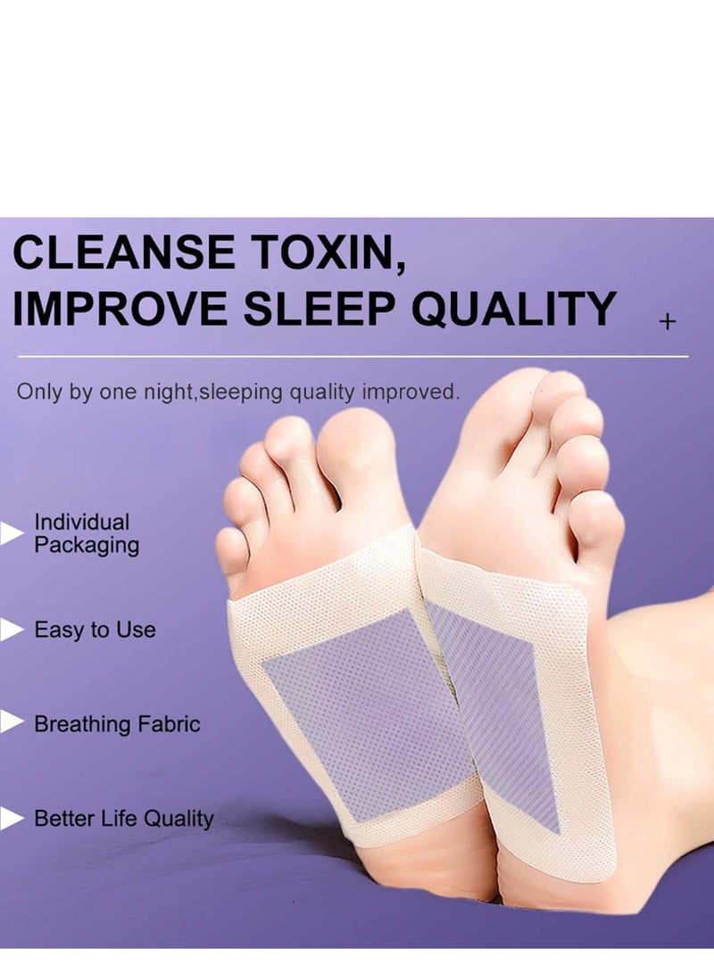 MQ Lavender Detox Foot Patches, Natural Organic Bamboo Vinegar Foot Detox Pads to Remove Toxins, Relax, Boost Circulation & Sleep Better (10PCS) - Image 3