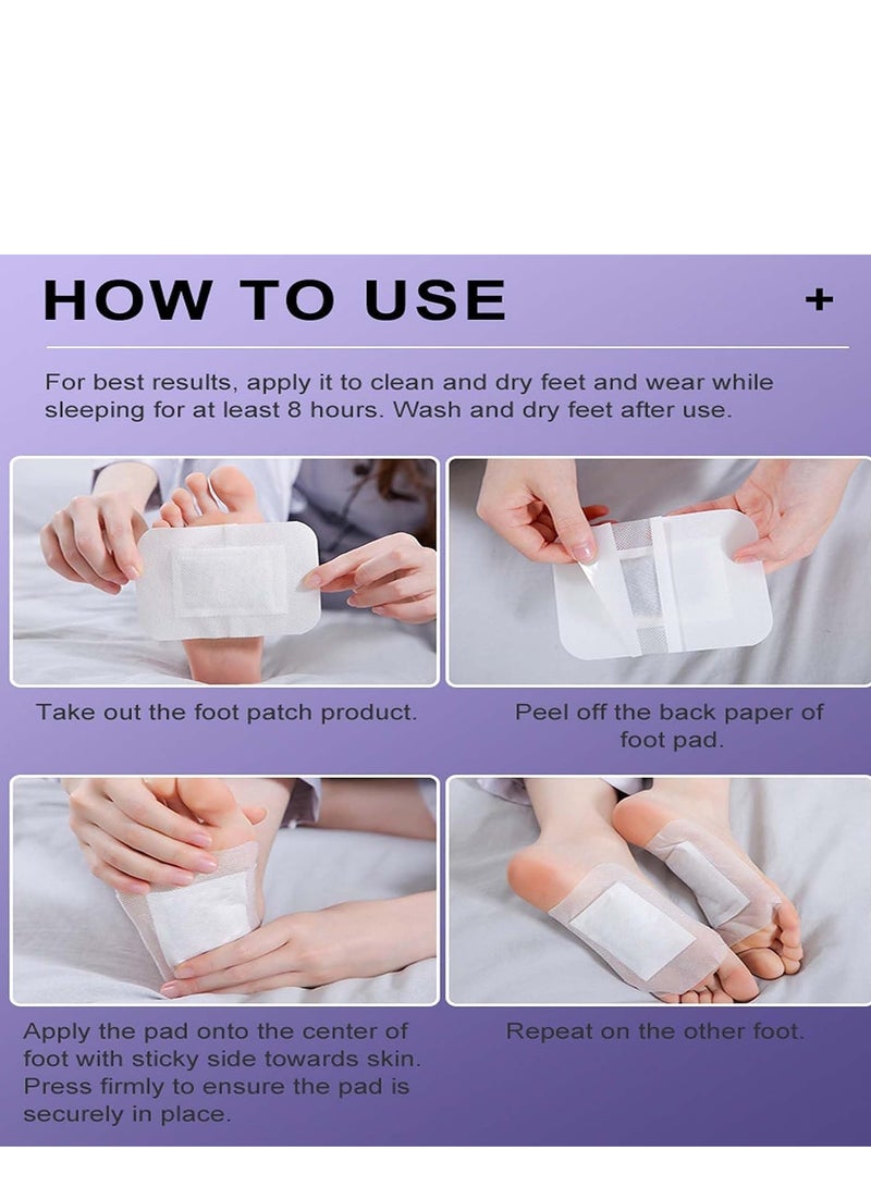 MQ Lavender Detox Foot Patches, Natural Organic Bamboo Vinegar Foot Detox Pads to Remove Toxins, Relax, Boost Circulation & Sleep Better (10PCS) - Image 5