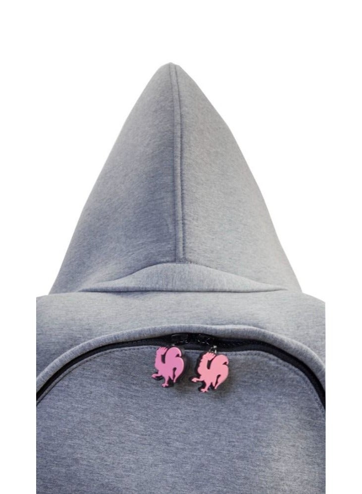 Morikukko Morikukko Grey Basic Fuchsia Large  - Image 5