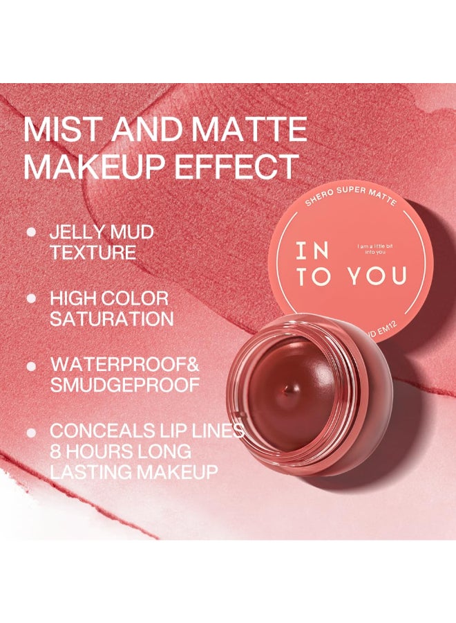 INTO YOU Matte Liquid Lipstick for Women Canned Long Lasting Pink Lipstick Waterproof with Lip Brush No Transfer High Pigmented with Lightweight Lip Mud TextureCEM12 - Image 4