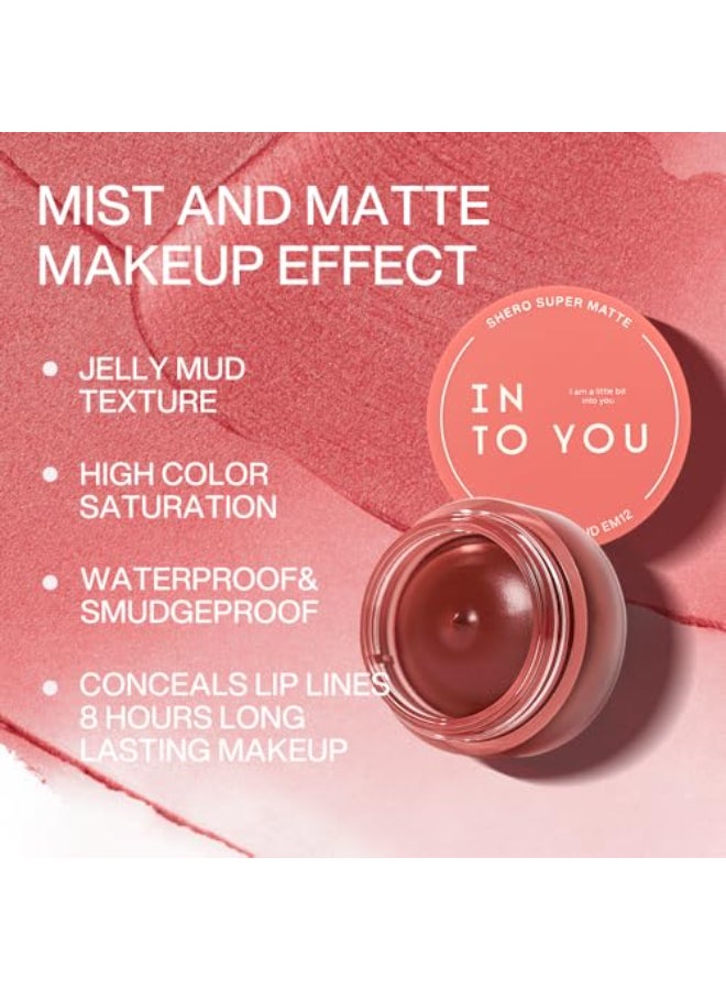 INTO YOU Matte Liquid Lipstick for Women Canned Long Lasting Pink Lipstick Waterproof with Lip Brush No Transfer High Pigmented with Lightweight Lip Mud TextureCEM12 - Image 3