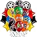 Glimin 48 Pcs Dirt Bike Balloons Party Decorations Motocross Race Car Theme Checkered Flag Helmet Wheel Tire Foil Balloon Birthday Party Decor for Girl Boy Dirt Bike Sports Racing Party Supplies - Image 3