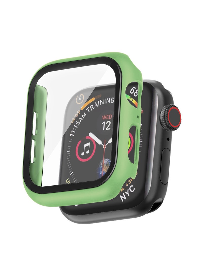 Generic - Light Green For Apple Watch 45mm (7/8/9 Generations Universal) Protective Case With Tempered Glass, Shockproof - Image 1