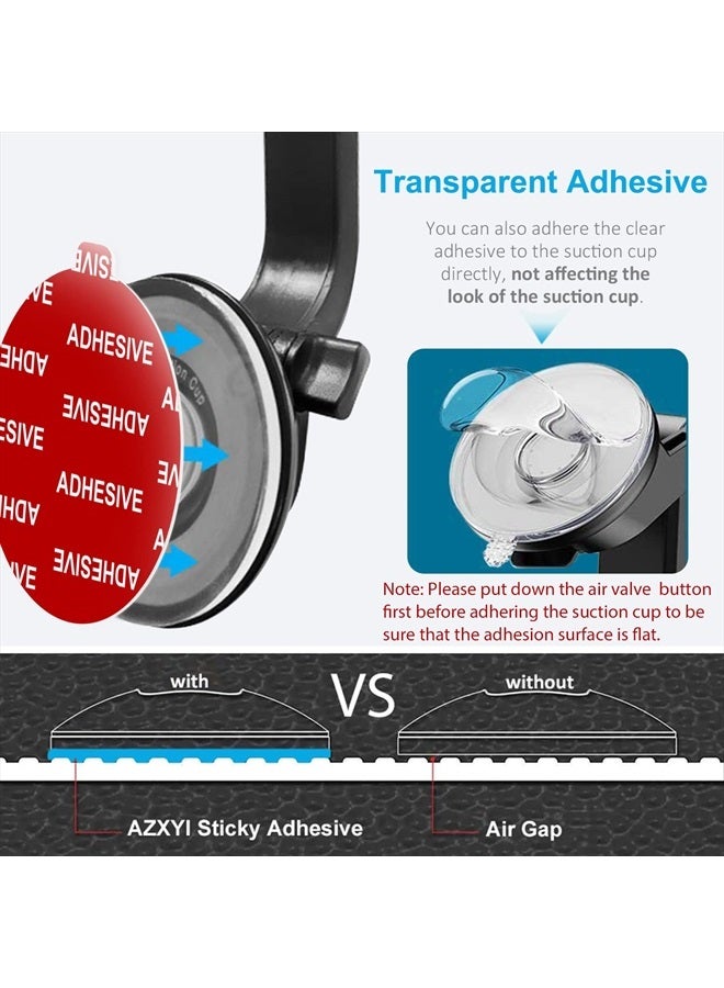 AZXYI Very High Bond Sticky Adhesive, 6 Pack Dashboard Pad Mounting Disk Adhesive Replacement Kit, Double-Sided Stickers for Suction Cup Dashboard Phone Holder & Windshield Car Mount - Image 3