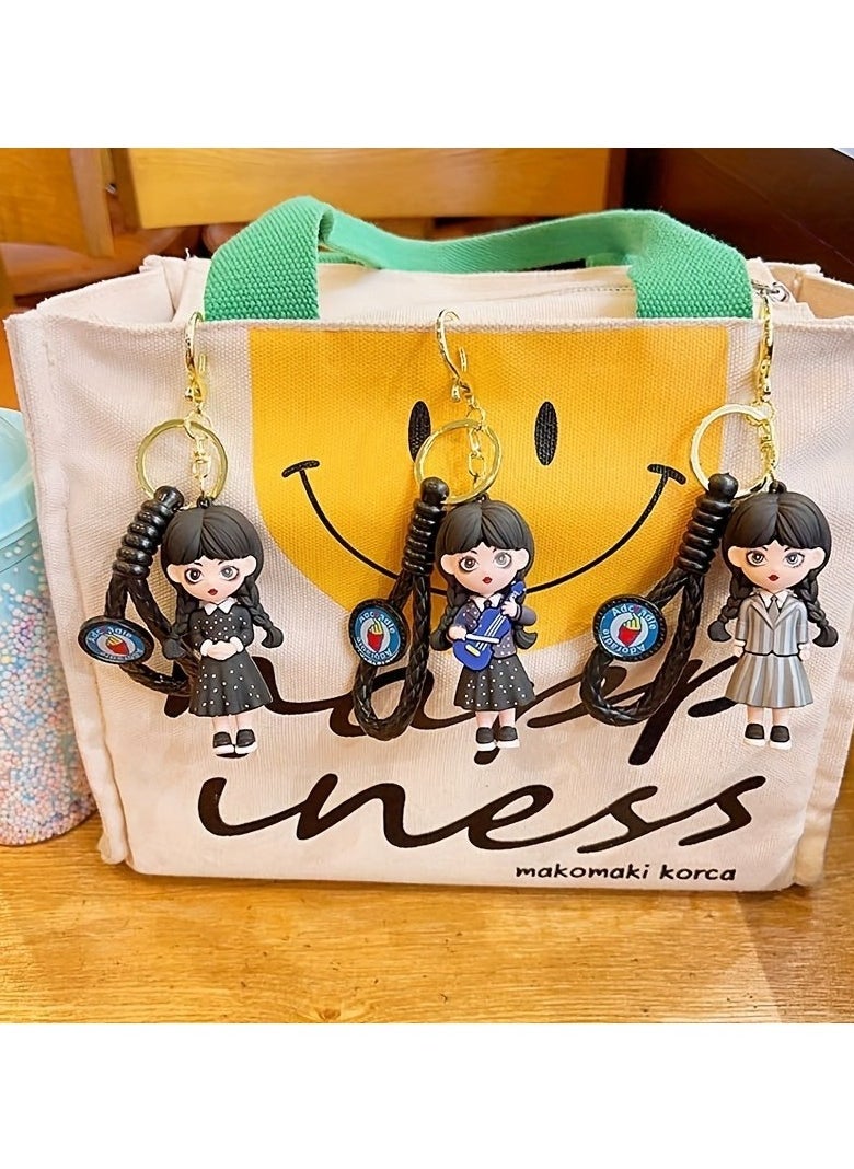 Cute Doll Keychain Backpack and Car Keyring Charms