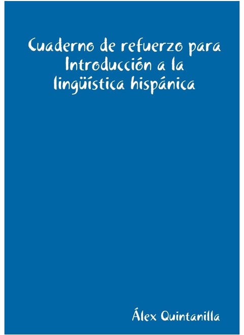 Cuaderno de refuerzo para Introducción a la lingüística hispánica