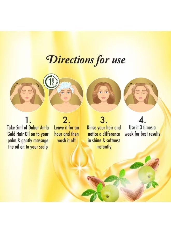 Dabur Amla Gold Hair Oil – 270ml (Packaging May Vary) - Image 4