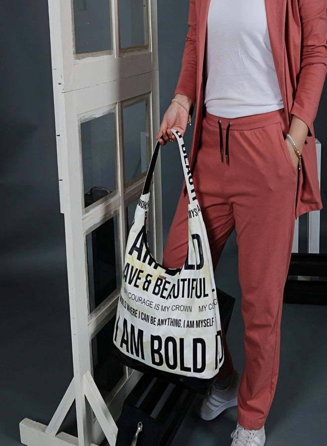 STRUTT Colorful Hobo Bag for Women Stylish & Spacious Big-Size Tote Bag Lightweight, Waterproof & Durable Shoulder Handbag - I AM BOLD - Image 2