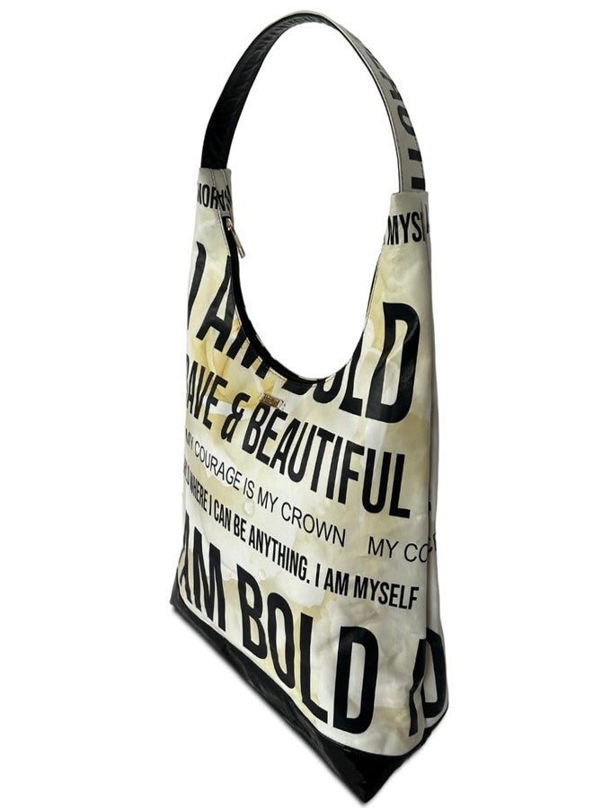 STRUTT Colorful Hobo Bag for Women Stylish & Spacious Big-Size Tote Bag Lightweight, Waterproof & Durable Shoulder Handbag - I AM BOLD - Image 4