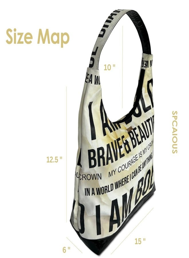 STRUTT Colorful Hobo Bag for Women Stylish & Spacious Big-Size Tote Bag Lightweight, Waterproof & Durable Shoulder Handbag - I AM BOLD - Image 3