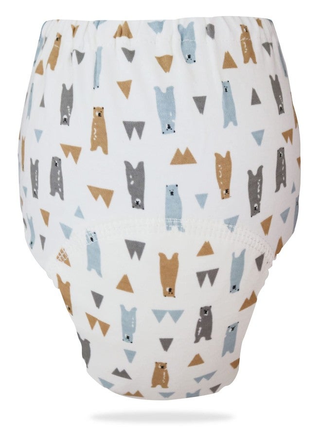 بيمبيكا سراويل تدريب الأطفال على استخدام المرحاض من بيمبيكا، سراويل تدريب قطنية للأطفال، ملابس داخلية مبطنة مقاومة للماء وجيدة التهوية للأطفال الصغار (دب لطيف) (مقاس كبير) - Image 1