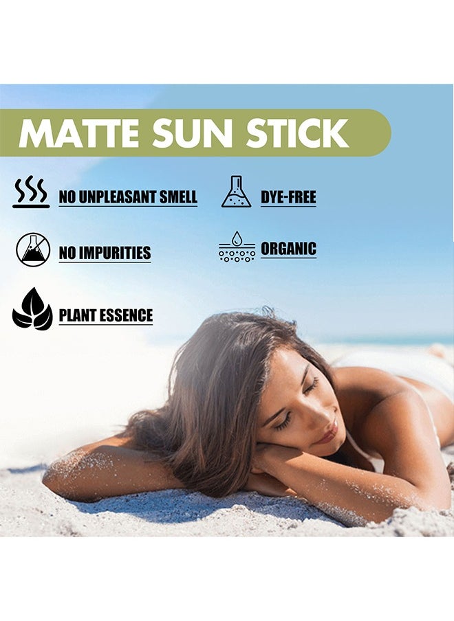 Matte sun stick, Relief Sun Organic Sunscreen SPF50, Moisturizing Sunscreen, Breathable, Refreshing, Easy To Apply Sunscreen