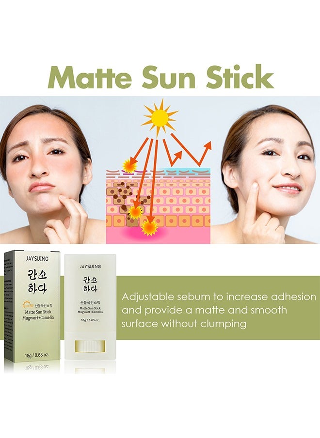 Matte sun stick, Relief Sun Organic Sunscreen SPF50, Moisturizing Sunscreen, Breathable, Refreshing, Easy To Apply Sunscreen