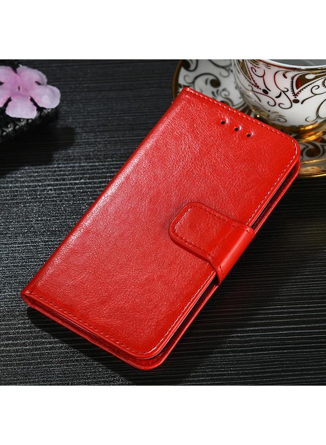 اس-توب جراب لهاتف OnePlus 9R جراب جلدي أفقي قابل للطي بملمس كريستالي مع حامل وفتحات للبطاقات ومحفظة - Image 1