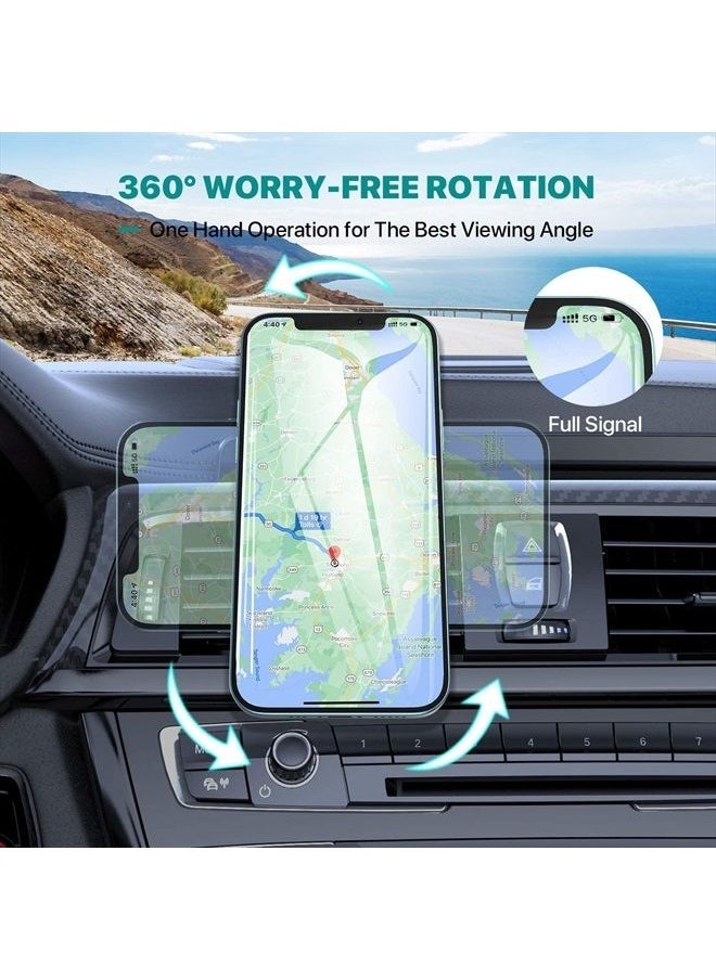 Miracase - [Upgraded] Universal Magnetic Phone Holder for Car,[2nd Generation Vent Clip&Strong Magnets] Hands Free Car Phone Mount, Air Vent Cell Phone Holder for All Phones - Image 1