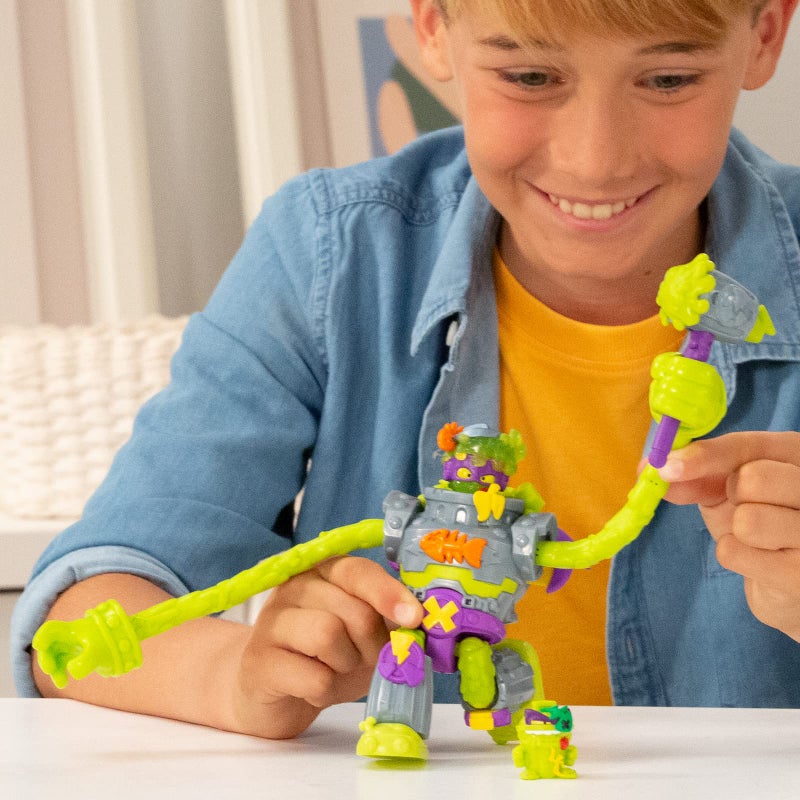 SUPERTHINGS RIVALS OF KABOOM SUPERTHINGS RIVALS OF KABOOM Superbot Power Arms Trasher – Articulated villain robot with flexible arms and combat accessory. Includes 1 exclusive Kid and 1 exclusive SuperThing  - Image 2
