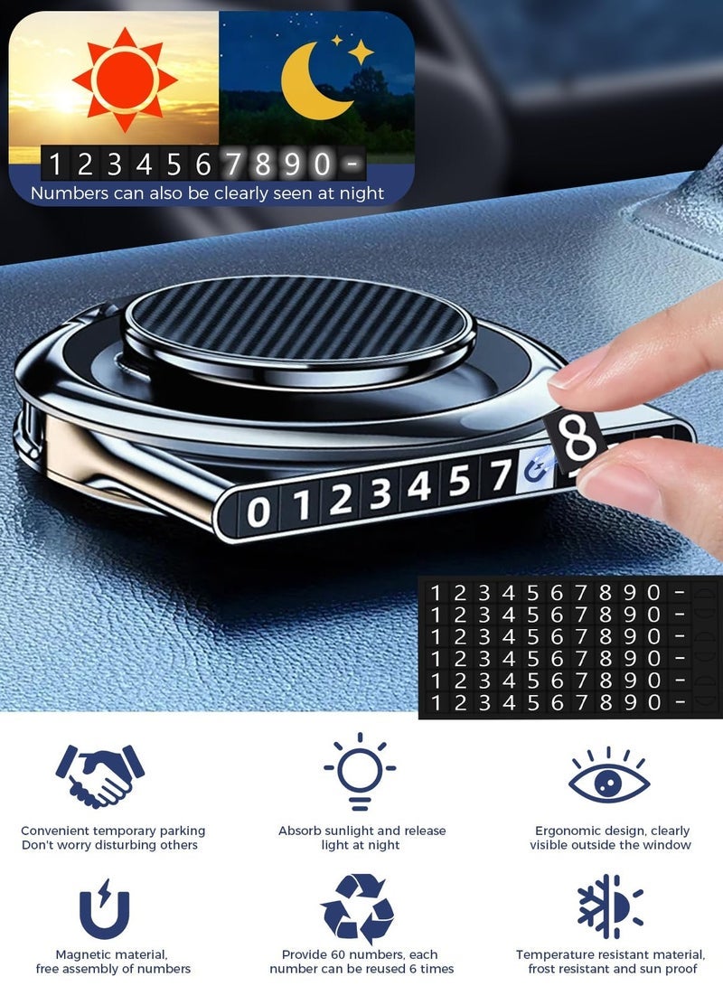 كابتن تيك Multifunction Magnetic Phone Car Mount, with Car Air Fresheners Diffuser, Number Parking Phone Holder Dashboard Phone Holder, Suit For All Phone Model - Image 5