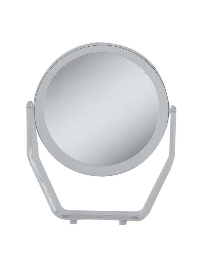 Zadro 6.5 Inch Round Dual Sided Swivel Countertop Vanity Mirror5X 1X 5.5 Inch Magnification Glass Mirrors - Image 1