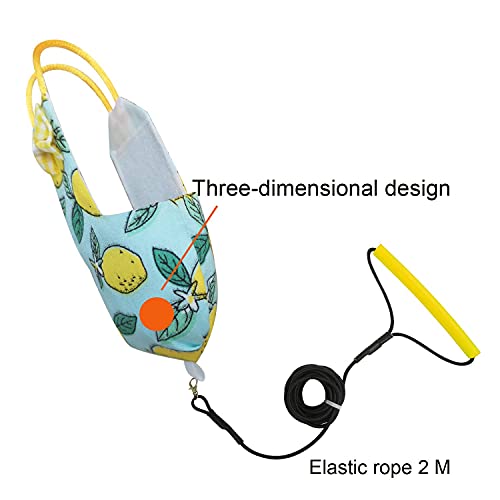 VANTRONIK VANFAVORI Bird Diaper Harness Flight Suit Clothes with 80 Inch Flying Leash for Parrots Cockatiel Pet Bird, Lemon, Including A Cotton Pad - Image 2