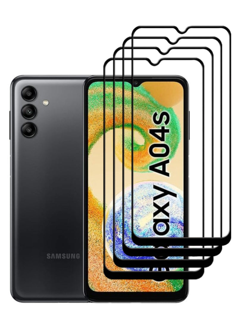 ACLIX 4 Pieces Antistatic ESD Dustproof Premium Quality High Definition Tempered Glass Screen Protector Designed For Samsung Galaxy A04s - Image 1
