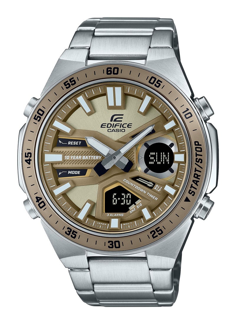 Casio Edifice Men's Stainless Steel Analog Digital Round Dial Watch EFV-C110D-5ADF