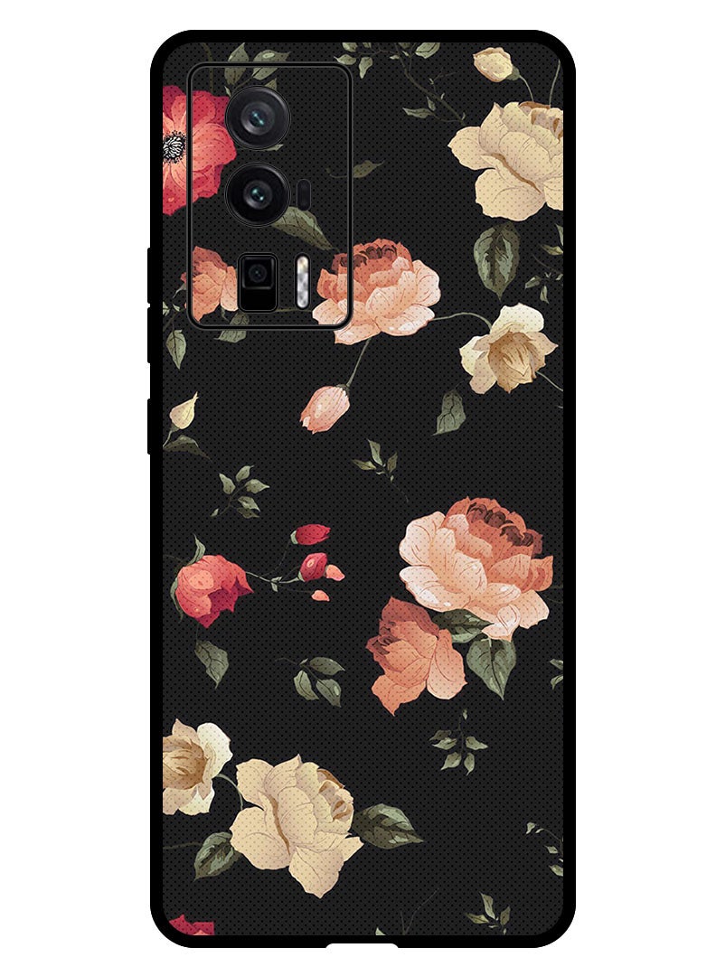 Theodor Protective Case Anti Scratch Shock Proof Bumper Cover for Xiaomi Poco F5 Pro Colourful Lotus  - Image 1